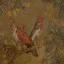 Gaston SUISSE (1896-1988) - Cardinaux dans les feuillages.
